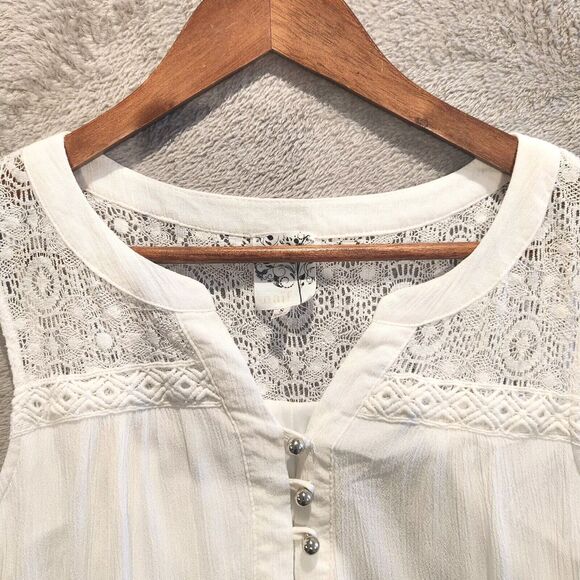 Naif White Lace Lined Shift Mini Dress Size Small Cottagecore Dainty Feminine - Picture 2 of 11